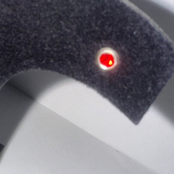 5 Mm Round Ruby Red Cz And Sterling Post Earrings - Picture 6 of 15